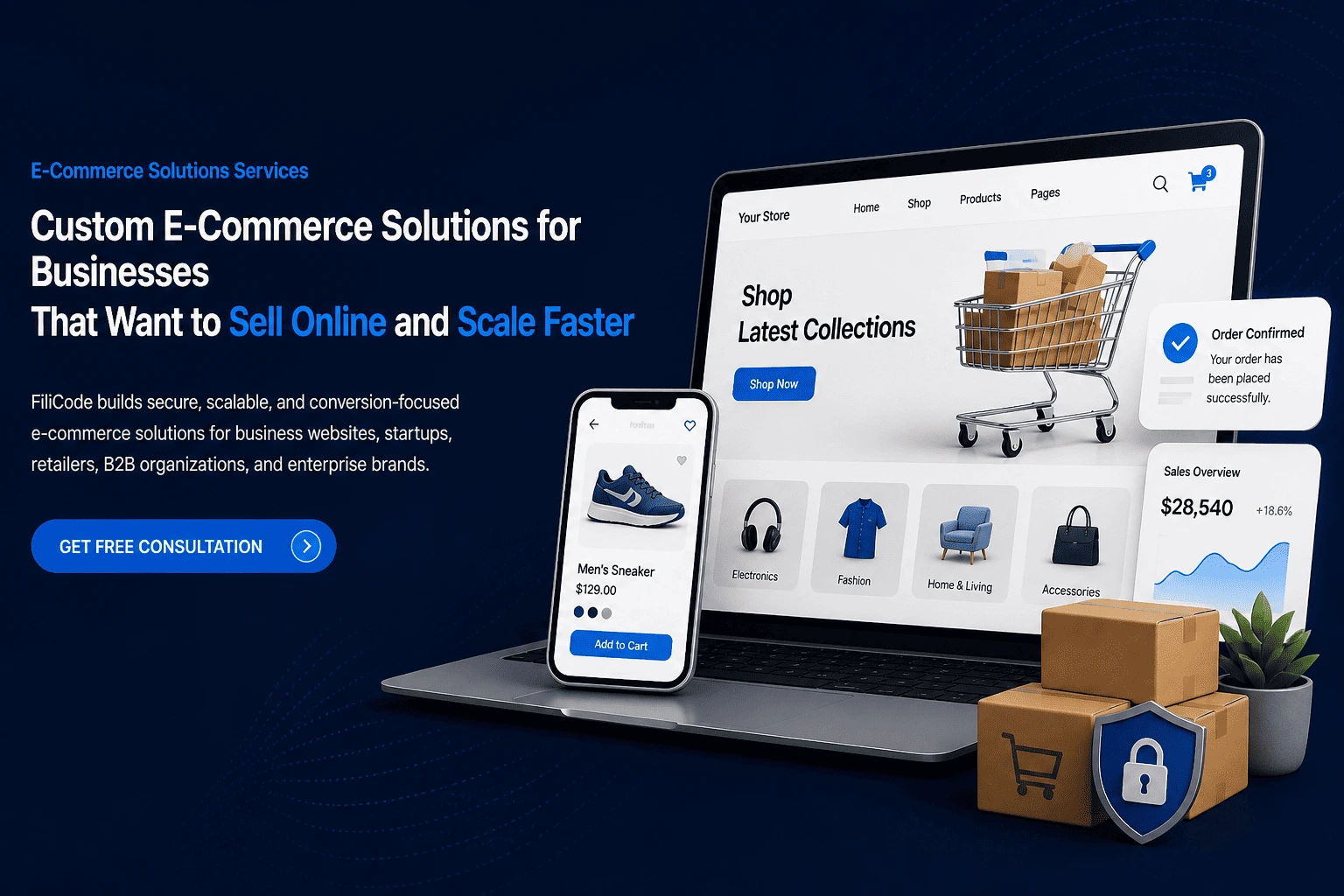 Custom e-commerce solutions by FiliCode