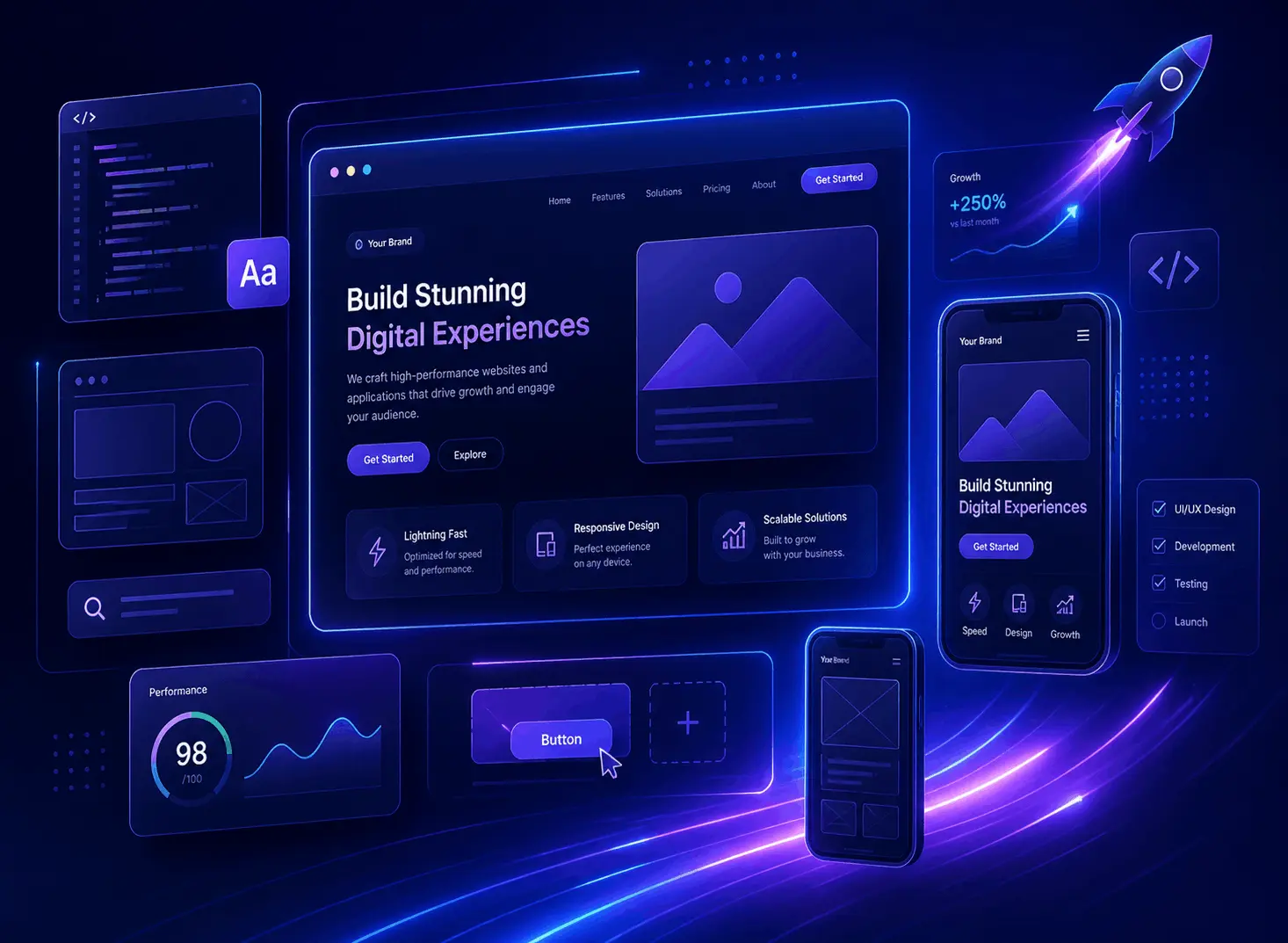 Website design and development services