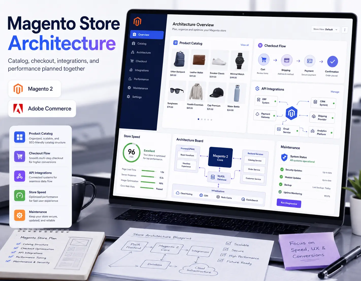 Magento developers planning a scalable ecommerce store architecture