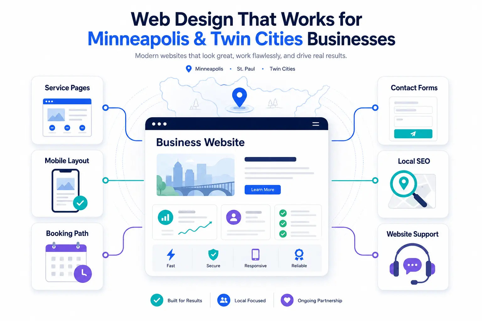 Responsive website design for a Minneapolis business by Filicode