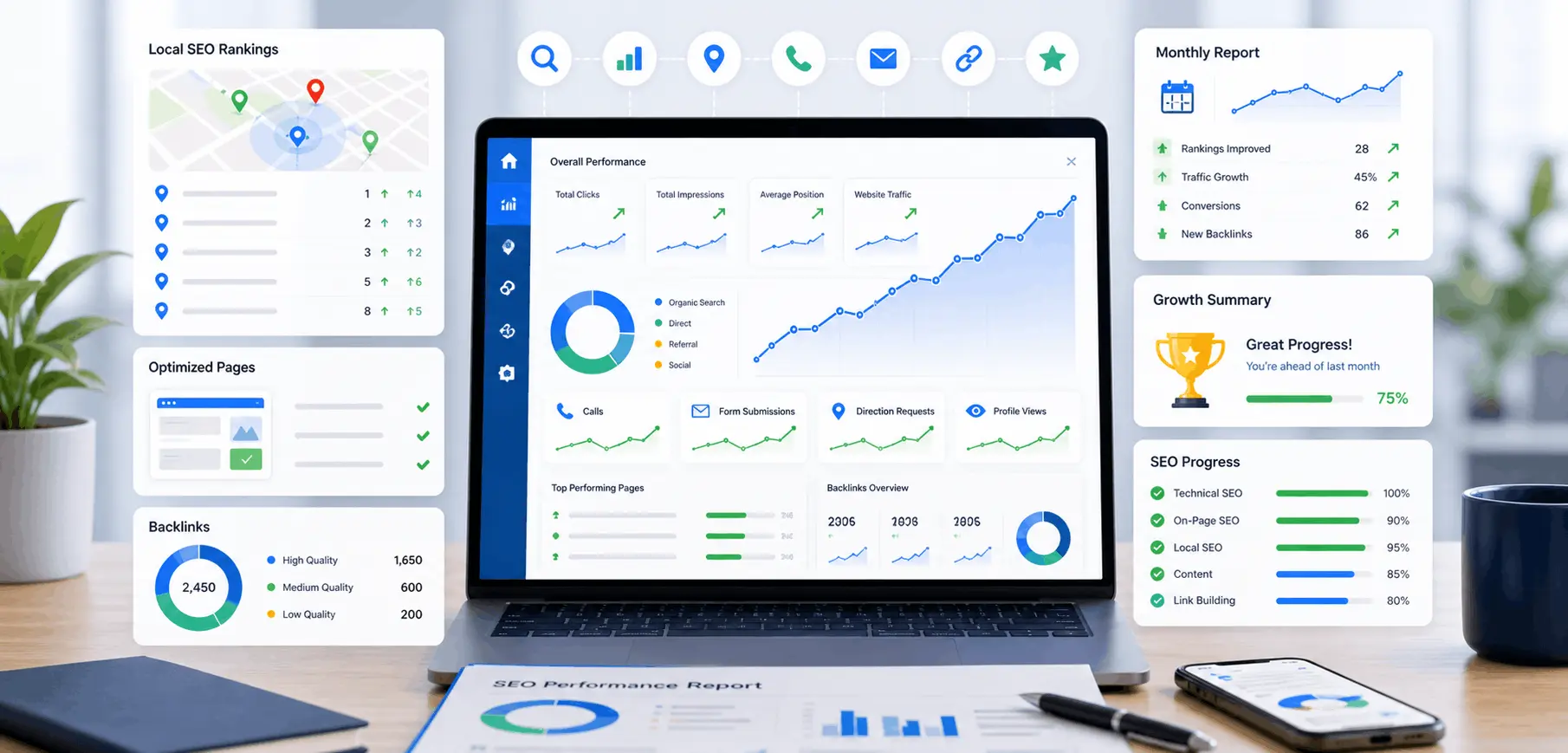 SEO reporting and growth support