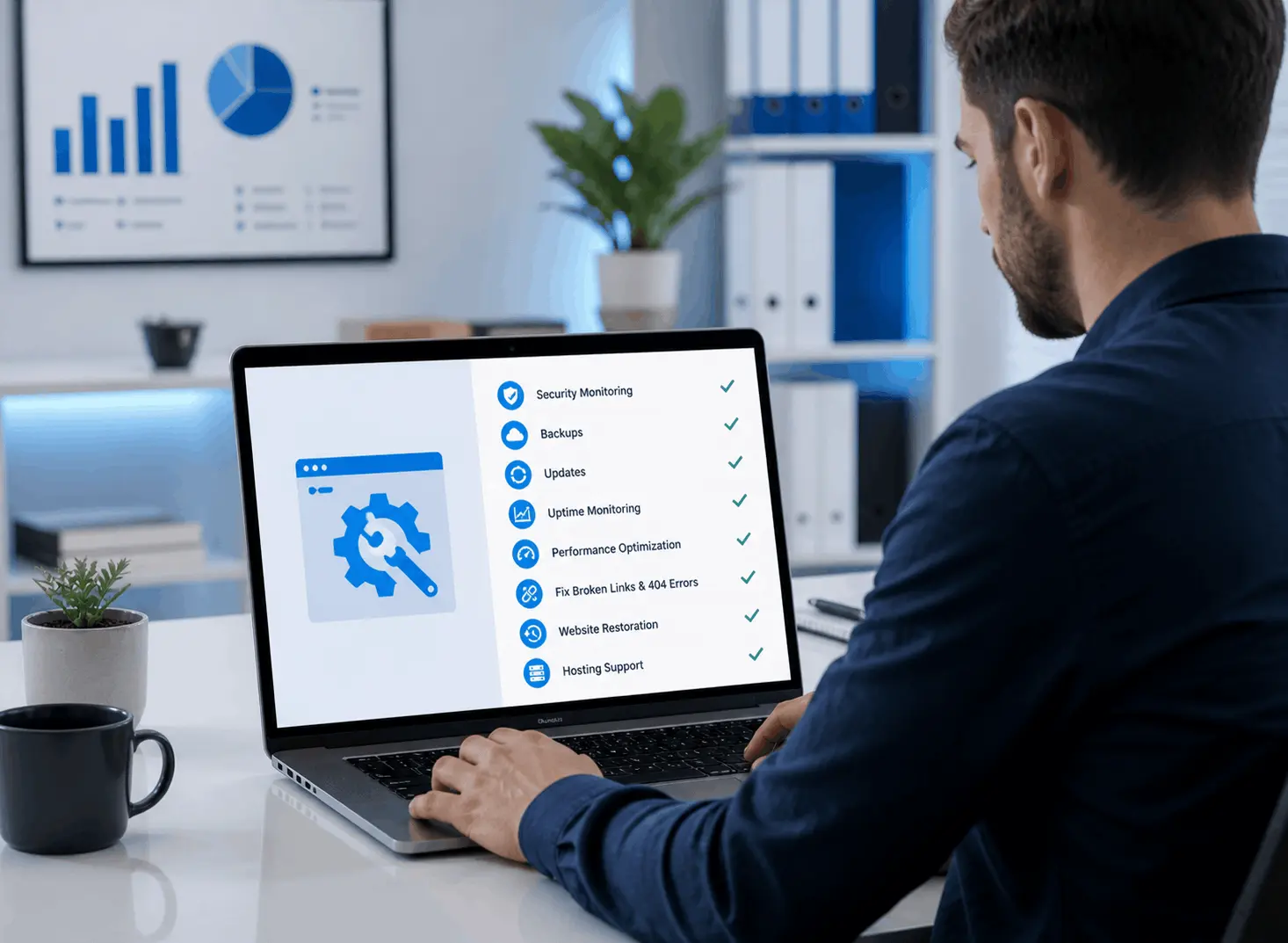 website maintenance support experts reviewing website health