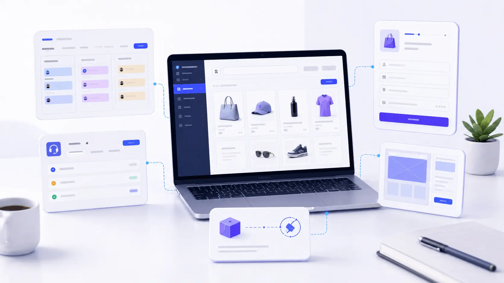 WooCommerce store dashboard connected with payments inventory and analytics