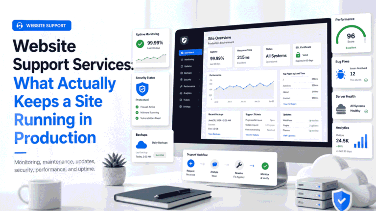 Website Support Services: What Actually Keeps a Site Running in Production