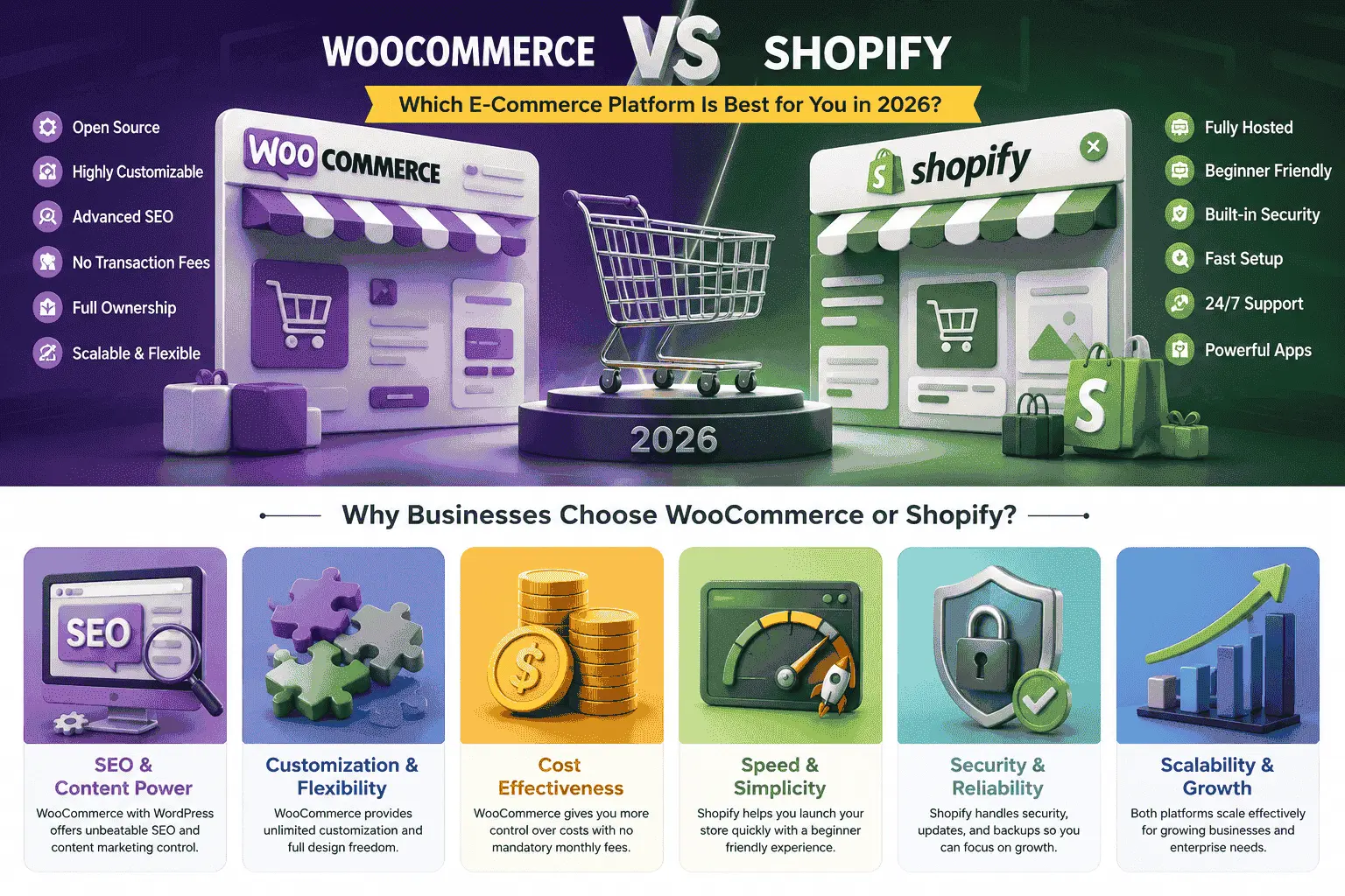 WooCommerce vs Shopify 2026: Which Ecommerce Platform Should You Choose?