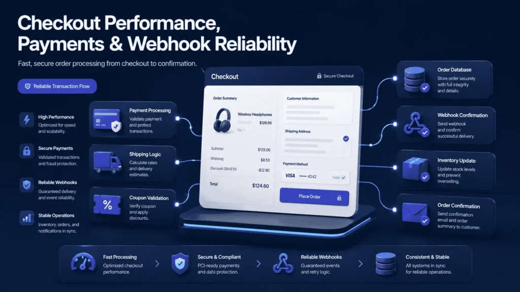 Checkout Performance, Payments, and Webhook Reliability