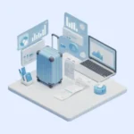 Custom WordPress development process with performance analytics and website optimization dashboard.