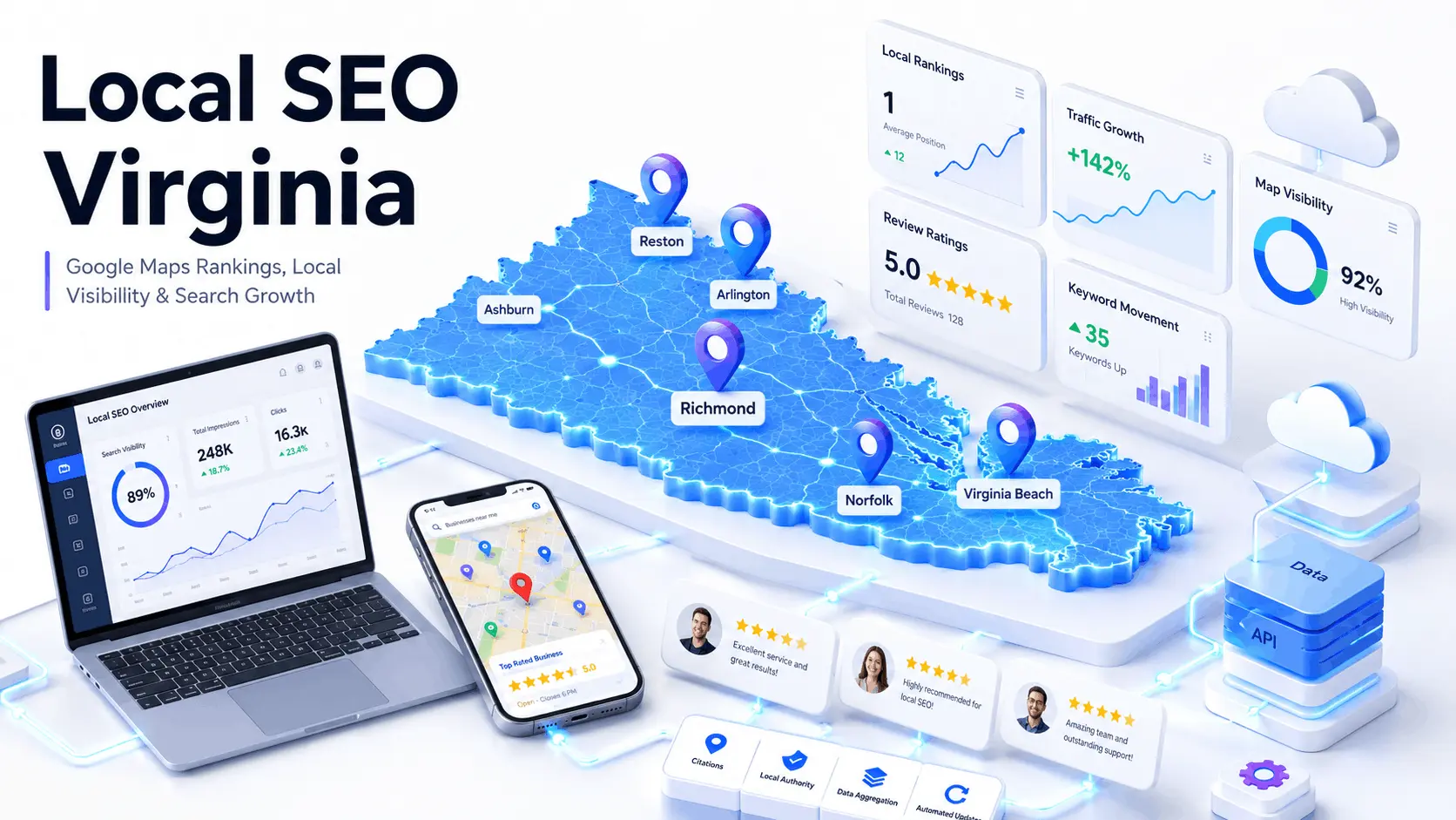 Local SEO Virginia: 12 Strategies for Better Maps, Rankings, and Leads