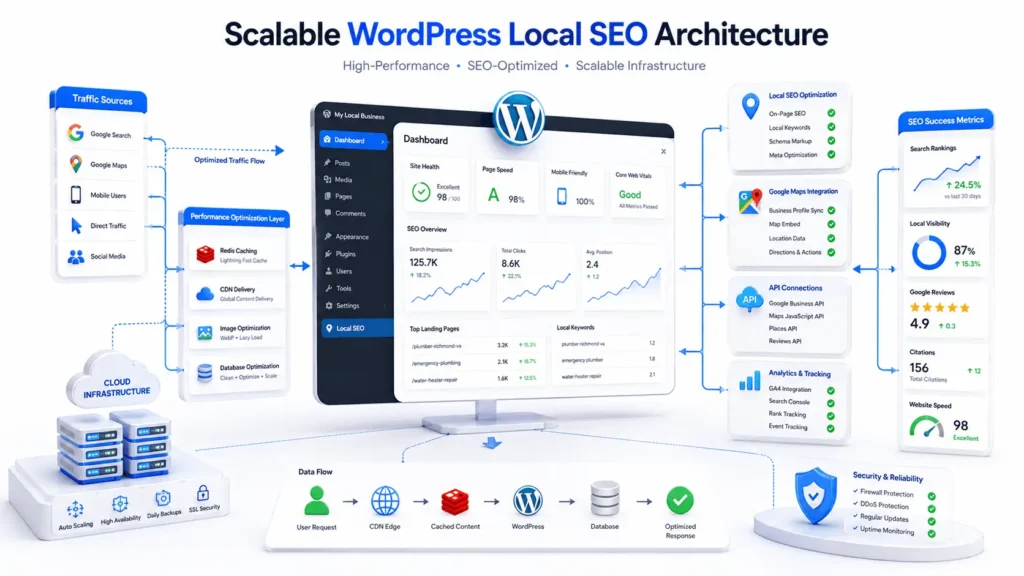 WordPress local SEO architecture for Virginia