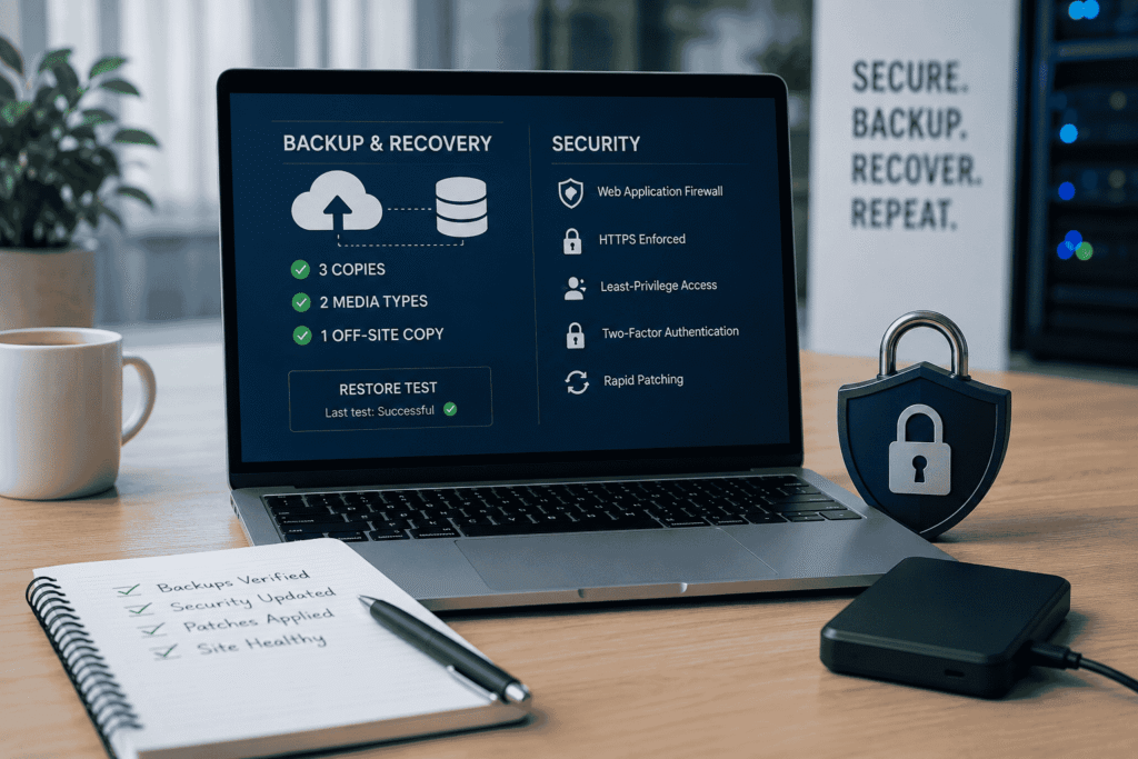 Website Maintenance Checklist for Security Backups and Recovery