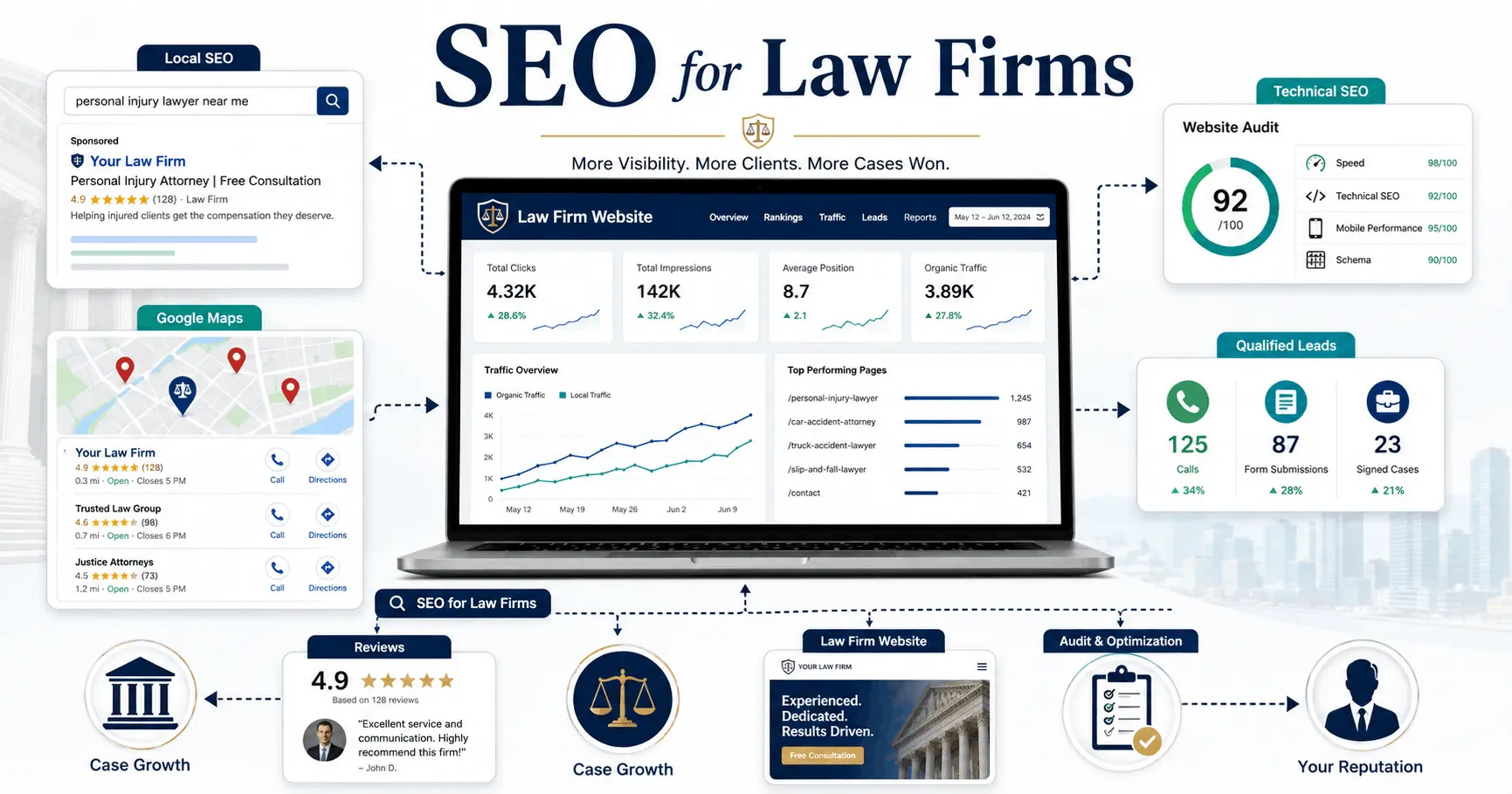 SEO for Law Firms Built Around Scalable Growth, Technical Reliability, and Qualified Leads